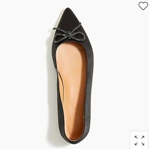 Brand new J. Crew pointy-toe flat with bow
